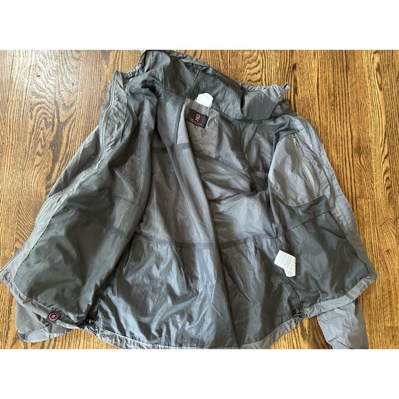 Little Donkey Andy Mens Rain Jacket Sz Medium Gray Full Zip Hooded Windbreaker - Picture 12 of 13